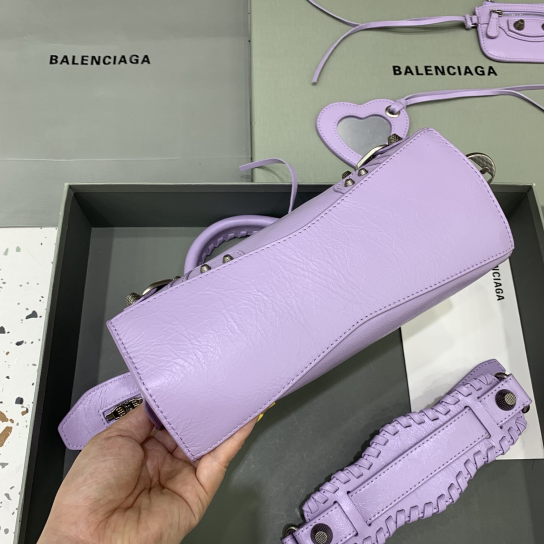 Balenciaga Neo Cagole XS Handbag Shoulder Bag Light Purple